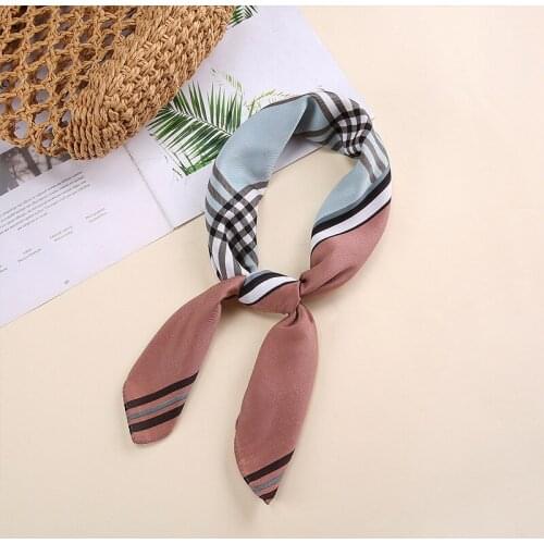 2021 New Silk Scarf Wholesale Small Square Scarf Women 70cm Fine Twill Scarf Printing Matching Gift Scarf
