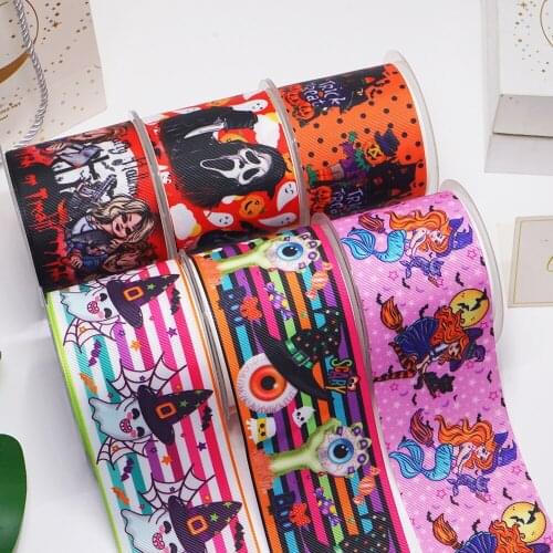 3 inch 75mm 38mm 25mm Characters Printed Grosgrain Ribbon 54987