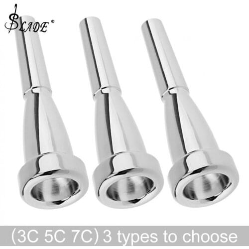 3C 5C 7C Silver Plated Copper Trumpet Mouthpiece Bullet Shape for Yamaha Bach Conn and King Trumpet