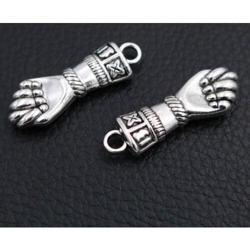 4pcs 3D Hands Pendants, Hands Of Knight Charms, Hands Of Samurai Charms,Hands Of Power Charms, DIY Metal Jewelry Accessories