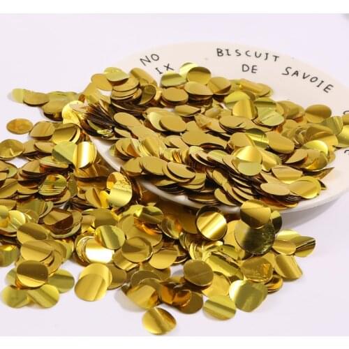 50g/100g Ballon Filler 1.5cm Round Gold Sequins DIY Bobo Ball Filled Wedding Birthday Party Decor DIY Bobo Ball Filled Sequins