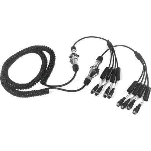 7pin truck and trailer spiral spring cable for on-board backup camera monitor