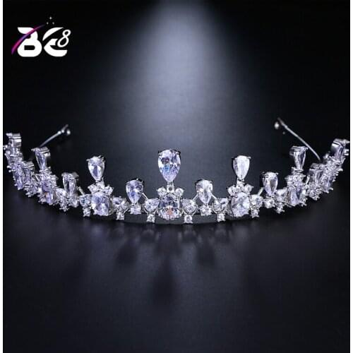Be 8 Shiny AAA Cubic Zirconia Tiara and Crowns Wedding Hair Accessories for Women&Girls Hair Fashion Jewelry H109