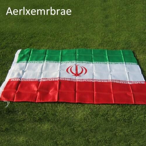 Free shipping aerlxemrbrae flag Iran Flag Nation 3ft x 5ft Polyester Banner Flying150* 90cm Custom flag