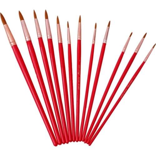 Baby Drawing Toys Solid Color Watercolor Brush Set Safety Drawing Professional Art Supplies Paint Brush Set