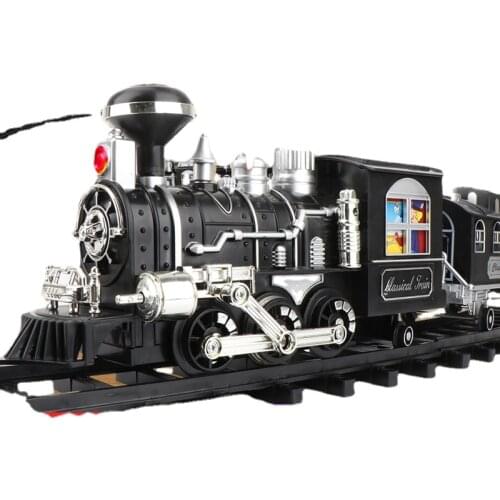 Childrens simulation train remote control electric track programming classical steam high-speed rail train toy model train