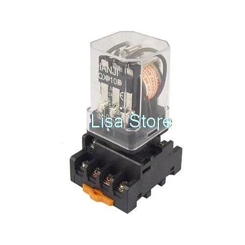 JQX-10F-2Z Coil 11 Pin 3PDT General Relay AC 220V w Socket