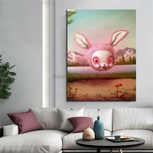 Mark Ryden Surrealism Painting Rabbit Abstract Lowbrow Art Posters And Prints Decorative Canvas Pictures For Living Room Home