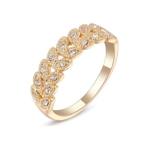 E-shine round shape finger ring for women alloy metal material simple trendy style anniversary engagement fashion jewelry