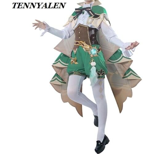 Project VENTI Cosplay Costume New Games Genshin Impact Character Clothes Halloween Christmas Woman Cloak Anime Accessories Set