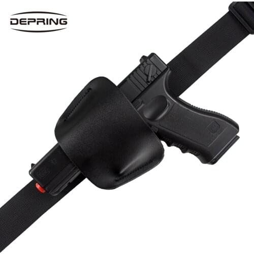 Leather Car Vehicle Truck Gun Holster Concealed Carry Handgun Mount for Truck Steering Column