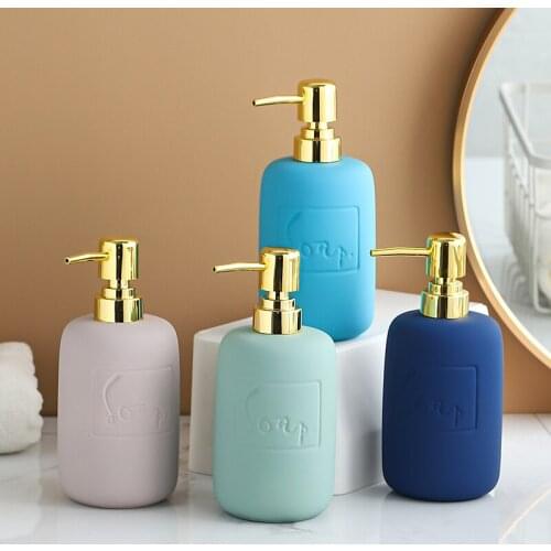 Kitchen Accessories Ceramic Handwash Dispenser Bottle Shower Gel Dispenser Bathroom Shampoo Bottle Zeeppompje