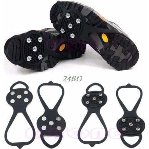 Ice Snow Ice Studs Grips Spikes Walk Riding Bike Cleat Crampons Shoe Cover Non Slip Shoes Cycling 1 Pair M15