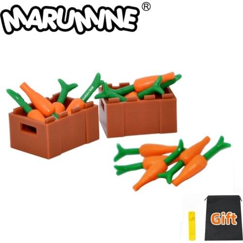 Marumine 50PCS Carrot Bricks Part Toys 3172 33183 MOC Classic Building Blocks Bulk Pieces Compatible with Major Brands