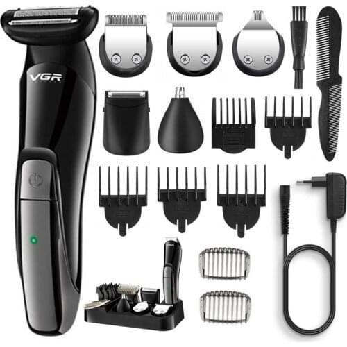 Mens Professional facial shaving beard electric face body leg cutter hair cutting machine haircut body grooming kit