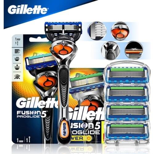 Mens Shaver Manual Razor Blade Cassettes for Gillette Fusion 5 Machine for Shaving Safety Straight Razor with Replacement Blade