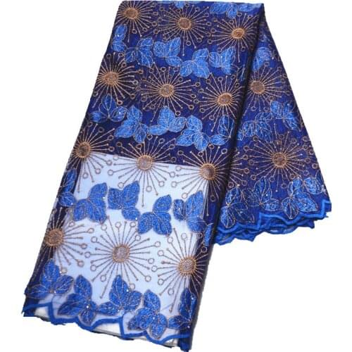 New 2021 high quality lace fabric with stones french net lace 5yards of african lace fabric