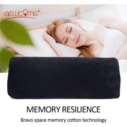 Memory Resilience Pillow Curved Slow Rebound Anti-pressure Neck Headrest Grafting Eyelashes Half Moon Bolster Semi-Roll Pillow