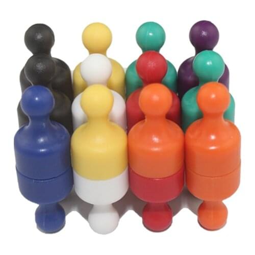 D12x20mm 8 colors 24pcs a lot powerful neodymium permanent fridge magnet holder, whiteboard paper fastener magnetic drawing pin