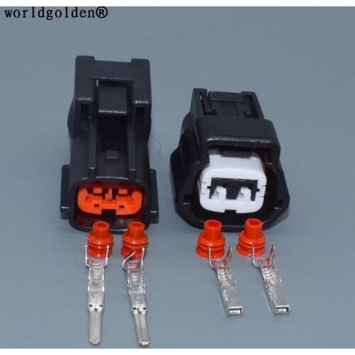 Worldgolden 2 pin male female Engine E-RS Water Temperature Sensor ECT Connector for Nissan Hyundai 6189-0772