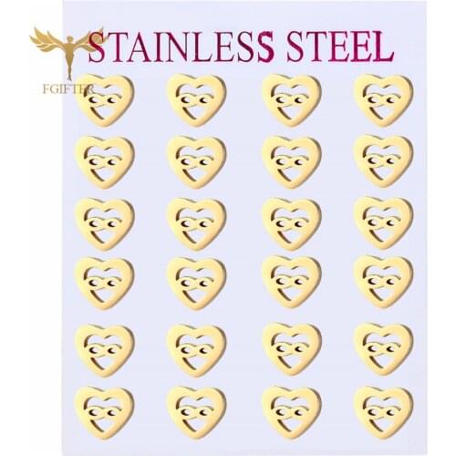 Romantic Couple Lovers Heart Earrings Womens Stud Earrings Statement Hollow Fashion Jewelry Gifts for Girls