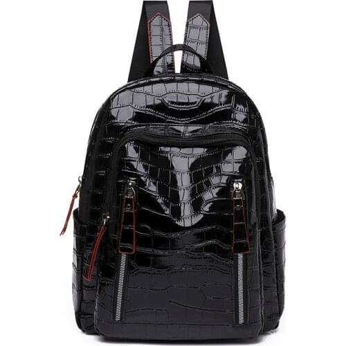 2021 new ladies fashion backpack high quality stone grain leather PU backpack youth travel school bag all-match lady bag