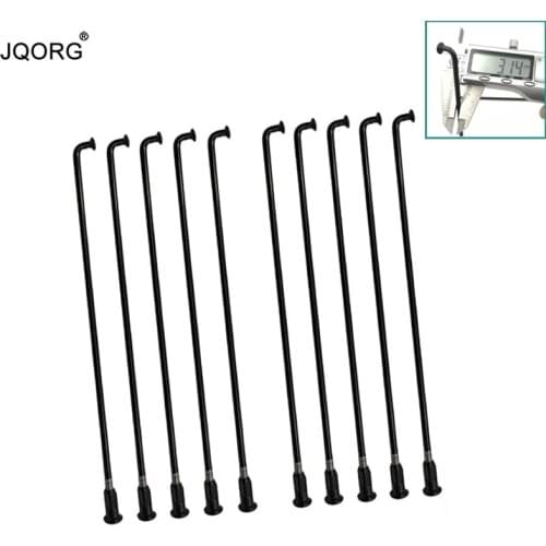 56 Pieces A Lot 10 G 3.14 mm Spokes Material 45 # Steel Black Color J-bend Electric Bicycle Spokes With Steel Material Black Nut