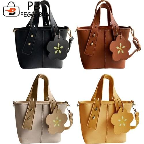Stylish Shoulder Crossbody Bucket Bags for Women Female PU Leather Shoulder Crossbody Messenger Pouch Small Handbag