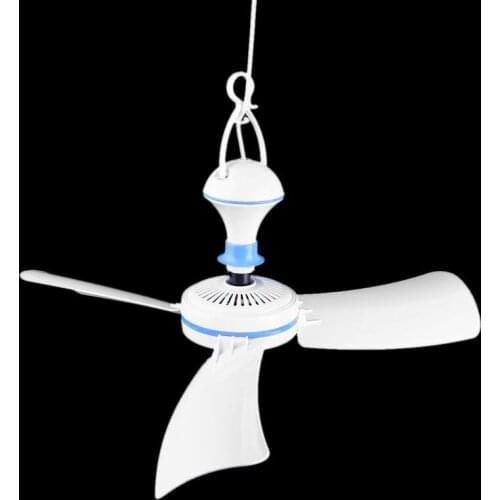 5V USB Ceiling Fan 17” Silent Hanging Fan USB Powered Camping Tent Canopy Fans for Outdoor Picnic Bed Home Dormitory