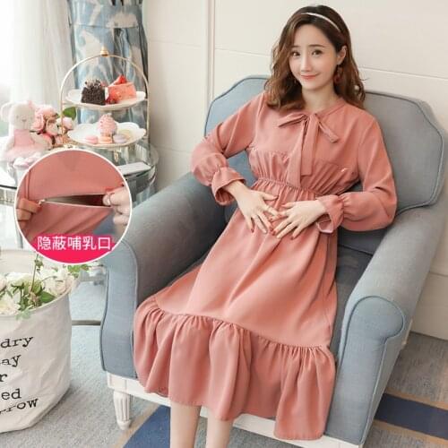 Knitted Maternity Dresses Pregnancy Clothes For Pregnant Women Dress Vestido Embarazada Maternity Dresses Autumn Spring Wear