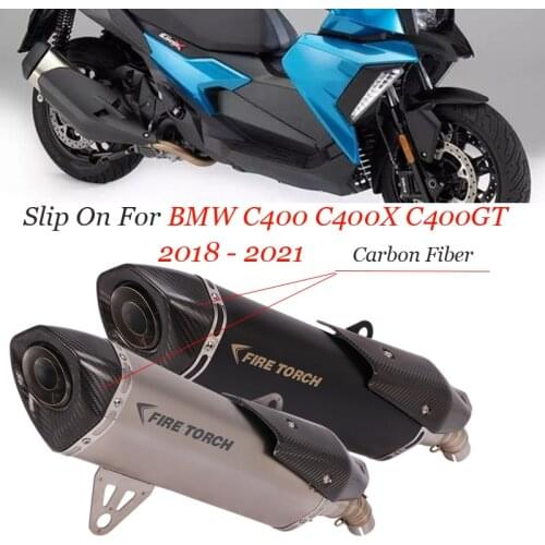 Motorcycle Exhaust For BMW C400X 2018 2019 2020 BMW C400GT 2019 2020 Escape Modified Middle Link Pipe 51mm muffler DB Killer