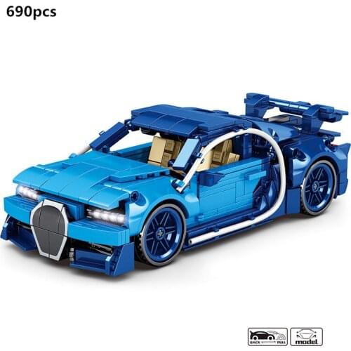 High-Tech Famous Super Sports Car Building Blocks Creator Expert Speed Champions Racing Vehicle Sets Bricks Toys For Children