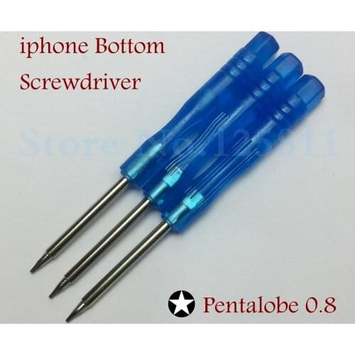 100PCS/LOT Precision Screwdriver 5-Point Star Pentalobe 0.8 x 30mm Torx Special for iPhone bottom screws & phillips 1.5 /#000