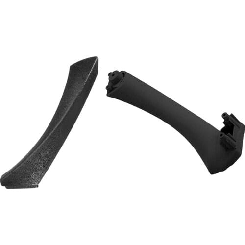 2 Pcs For BMW E90 3-Series Sedan Black Car In Ner Door Panel Handle Outer Trim Cover, Left & Right