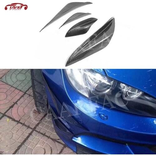 Carbon Fiber Material Front Bumper Side Trim Canard Winglets for BMW 3 Series E90 E92 E93 M3 Spoiler 2012-2019 4PCS