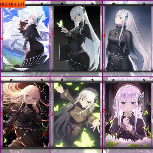 Diamond Painting Start From Rezero Isekai Seikatsu Echi Anime Diamond Inlaid Diamond Mosaic Cross Stitch Kits Home Decoration