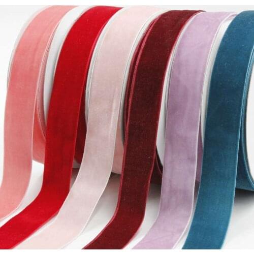 Velvet Ribbon 3/8" 10 MM 5/8" 16 MM 7/8" 22 MM 1.5 Inch 38 MM for Wedding Decorative Wrap Gift Supplies Party Handmade DIY