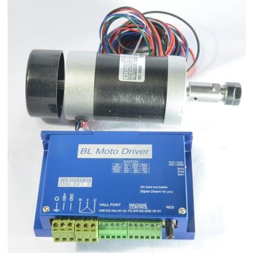 400W brushless DC motor engraving machine spindle motor take ER08 + drive kit