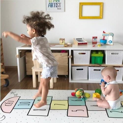 Children Jumping Grid Digital Floor Mat Game Blanket Crawling Household Room Rug Pad Коврик Для Ванны Напольный سجاده صلاه