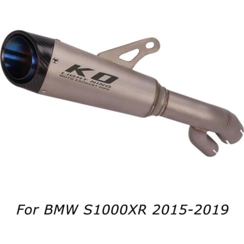 For BMW S1000XR 2015 2016 2017 2018 2019 Motorcycle Titanium System Exhaust Muffler Mid Tail Link Pipe Set Slip On