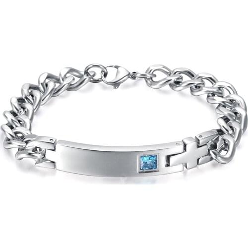 IJB0184 Drop Shipping Named Bracelets For Women Men Matching Couple Bracelets Crystal Stone Charm Bracelets Link Bangle