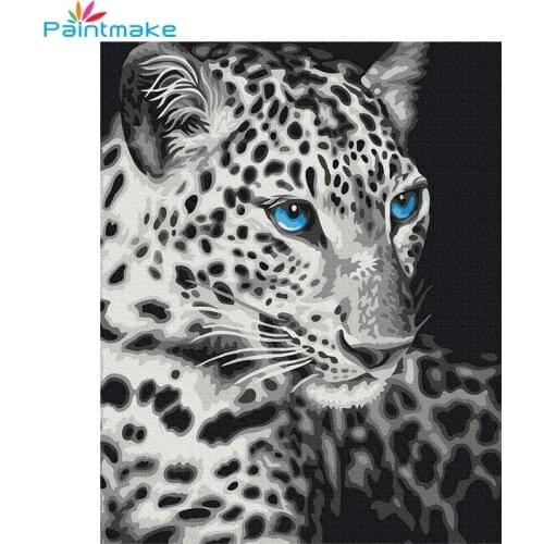 Paintmake Animal DIY Paint By Numbers For Kids Adult Digital Oil Painting On Canvas Leopard Home Decoration paintings