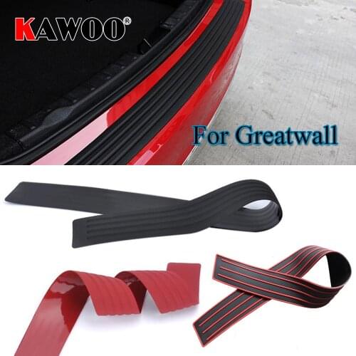 KAWOO For Greatwall Hover H5/H6/CUV/H3 A21 M2 C50 HOVER Rubber Rear Guard Bumper Protect Trim Cover Sill Mat Pad Car Styling