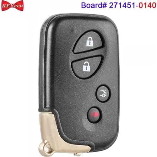 KEYECU for Lexus ES350 GS300 GS430 GS450H GS460 IS250 IS350 LS460 LS600h Smart Keyless Remote Key Fob 271451-0140 HYQ14AAB