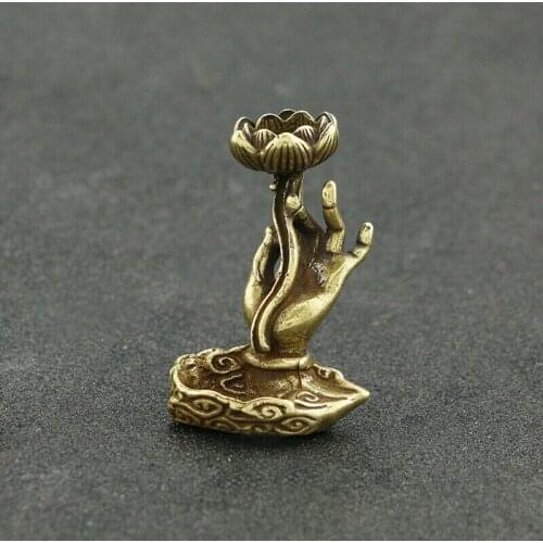 Brass Vintage Incense Burner Holder Mini Statue Censer Home Office Decor Gift