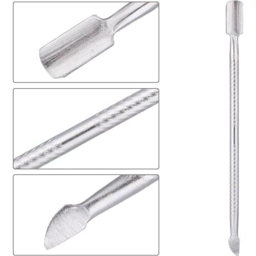 TP 1Pc Nail Cuticle Spoon Pusher Scraper Remover Stainless Steel Nail Art Dead Skin Removal Pedicure Accessories Manicure Tool