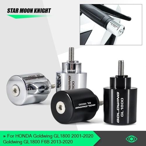 Motorcycle Chromium Handlebar Counterweight Plug Slider Handle Bar Ends Grips For HONDA Gold Wing 1800 GL1800 GL 1800 2001-2020