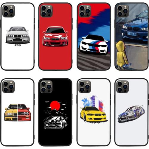 For iPhone White E36 Soft TPU Border Apple iPhone Case