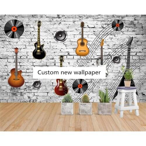 Beibehang wallpaper Customized classic personality suitable for bar ktv music theme decorative painting background wallpaper