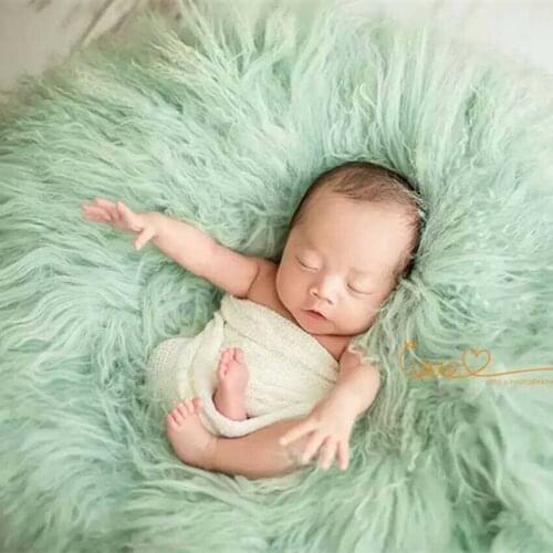 Merino Curly Wool Blanket Newborn Photography Props Layer Infant Flokati Rug Baby Photo Props Basket Filler Photo Backdrop